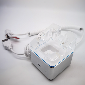 Suporte de alarme antifurto para lojas de varejo ABS metal acrílico mesa balcão suporte de exibição para telefones com cabo de carregamento